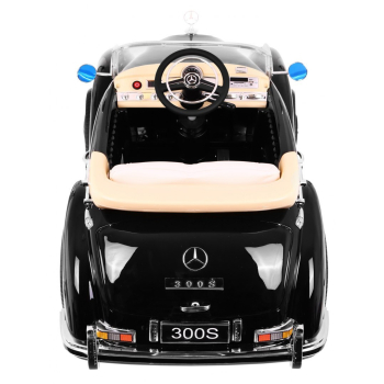 Mercedes Benz 300S Retro dla dzieci Lakier Czarny + Pilot + EVA + Wolny Start + LED MP3
